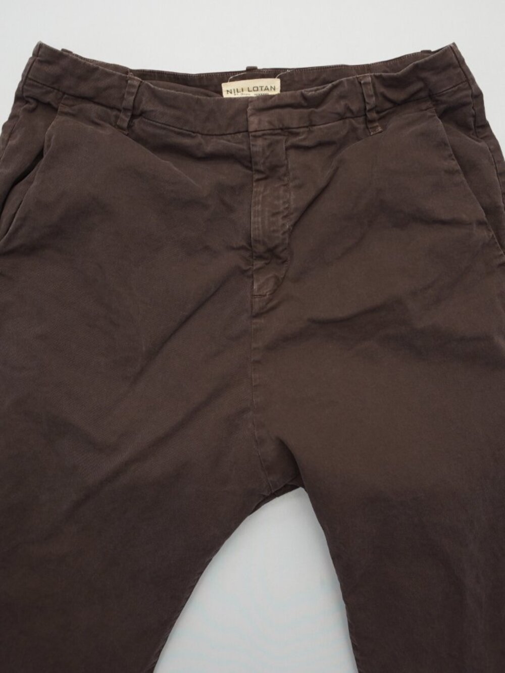 Nili Lotan Paris Drop Crotch Pants Brown Size 8 - Picture 4 of 11
